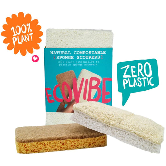 EcoVibe - Natural Compostable Sponge Scourer - 2 Pack