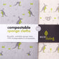 Compostable Sponge Cleaning Cloths - 2 Pack - www.thecotswoldecocompany.co.uk
