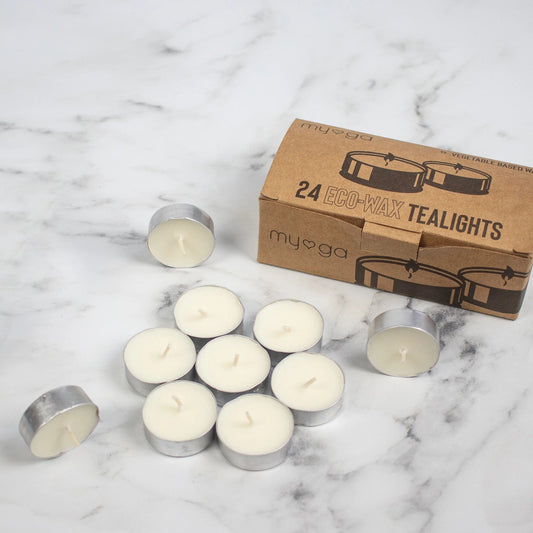 Eco-Friendly Natural Plant-Based Tealights - 24 pack - www.thecotswoldecocompany.co.uk
