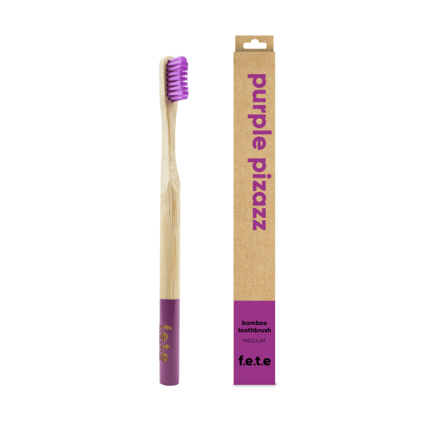 Adult Bamboo Toothbrush - Medium Bristles - www.thecotswoldecocompany.co.uk
