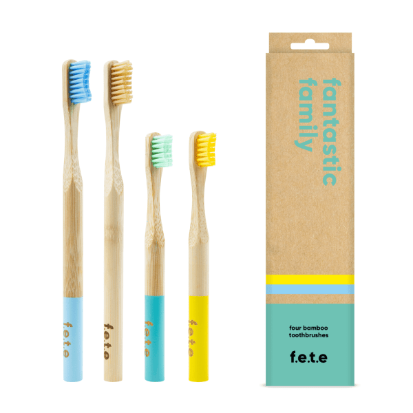 ‘Fantastic Family’ Bamboo Toothbrush Multipack - www.thecotswoldecocompany.co.uk
