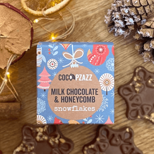 Christmas Milk Chocolate & Honeycomb Snowflakes