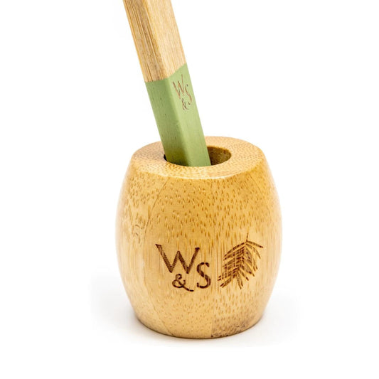 Bamboo Toothbrush Stand - Adult - www.thecotswoldecocompany.co.uk
