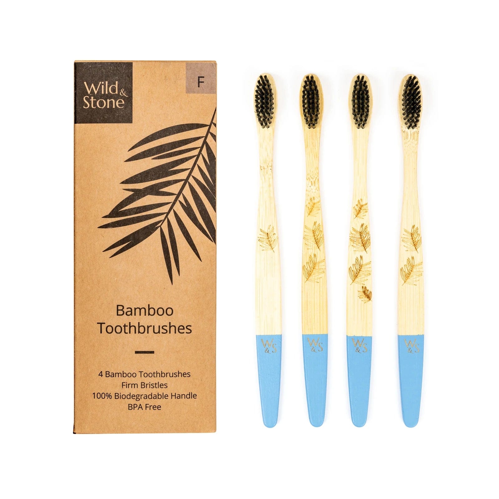 Adult Bamboo Toothbrush - 4 Pack - www.thecotswoldecocompany.co.uk