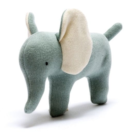 Organic Cotton Scandi Elephant Toy Teal