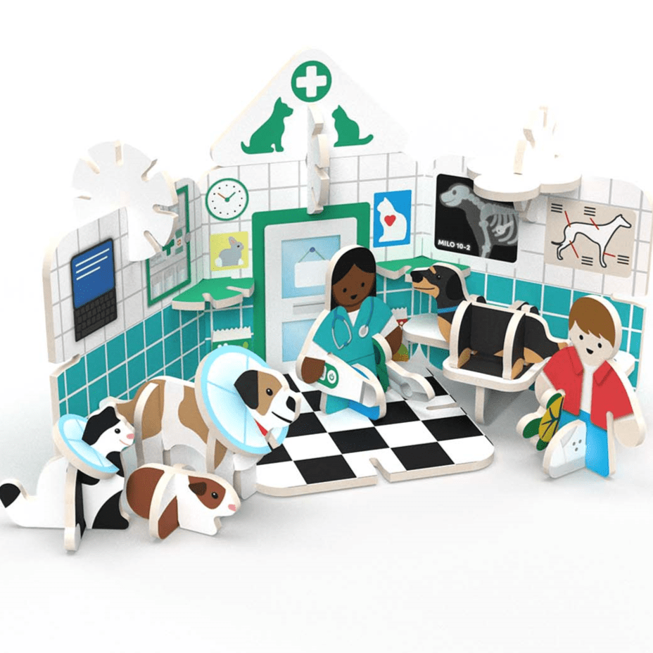 PlayPress Eco-Friendly Playsets - Vets Mini Set