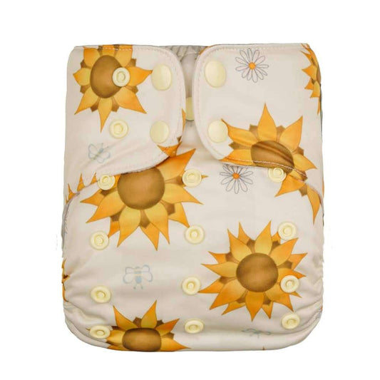 Bells Bumz All in Two Hybrid Pocket Nappy - White Fleece Lining - www.thecotswoldecocompany.co.uk